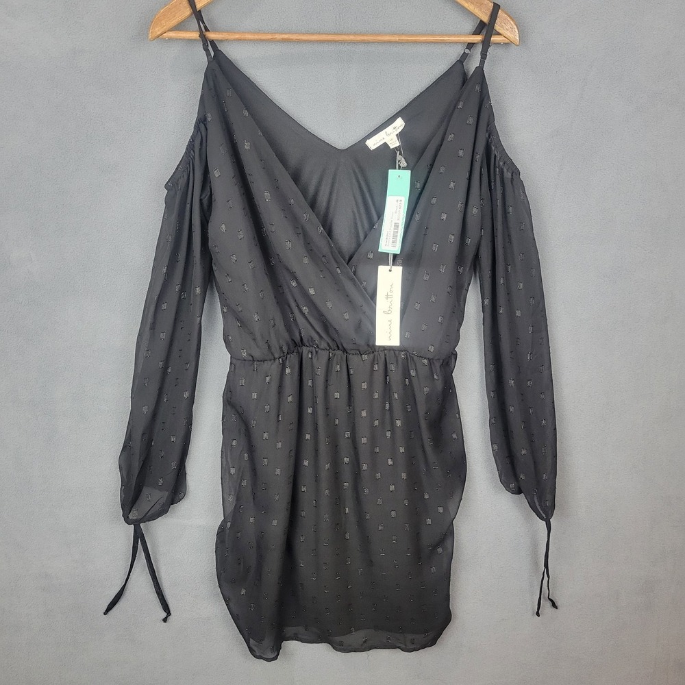 Nine Britton Dress Women's Keesha Cold Shoulder Black Medium Whimsegoth